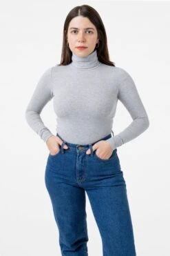 8306 - Cotton Spandex Turtleneck -Builtd Store heather