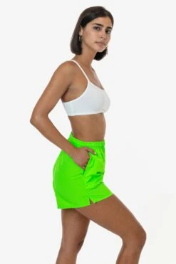 RNF314 - Women's Nylon Track Shorts -Builtd Store hotlime2