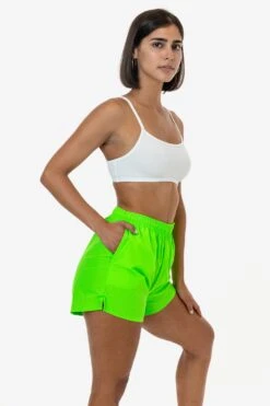 RNF314 - Women's Nylon Track Shorts -Builtd Store hotlime3