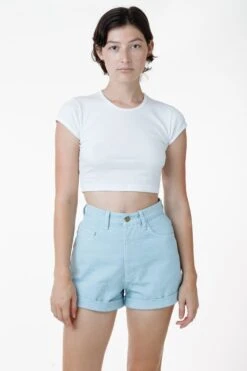 RBDW05GD - Bull Denim Garment Dye Cuff Short (Limited Edition) -Builtd Store iceblue alex2