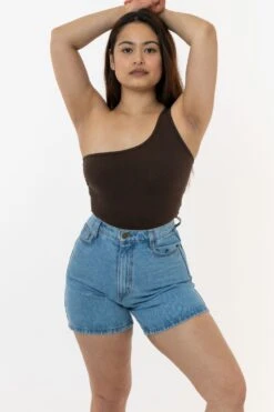 43089 - Baby Rib One Shoulder Top -Builtd Store jade brown d9644e81 fd8f 4d7b a45a b23632268c0d