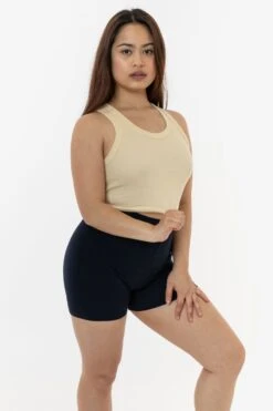 4328 - Sporty Baby Rib Crop Tank 32 4328 - Sporty Baby Rib Crop Tank -Builtd Store jade creme 1