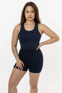 4328 - Sporty Baby Rib Crop Tank 36 4328 - Sporty Baby Rib Crop Tank -Builtd Store jade navy