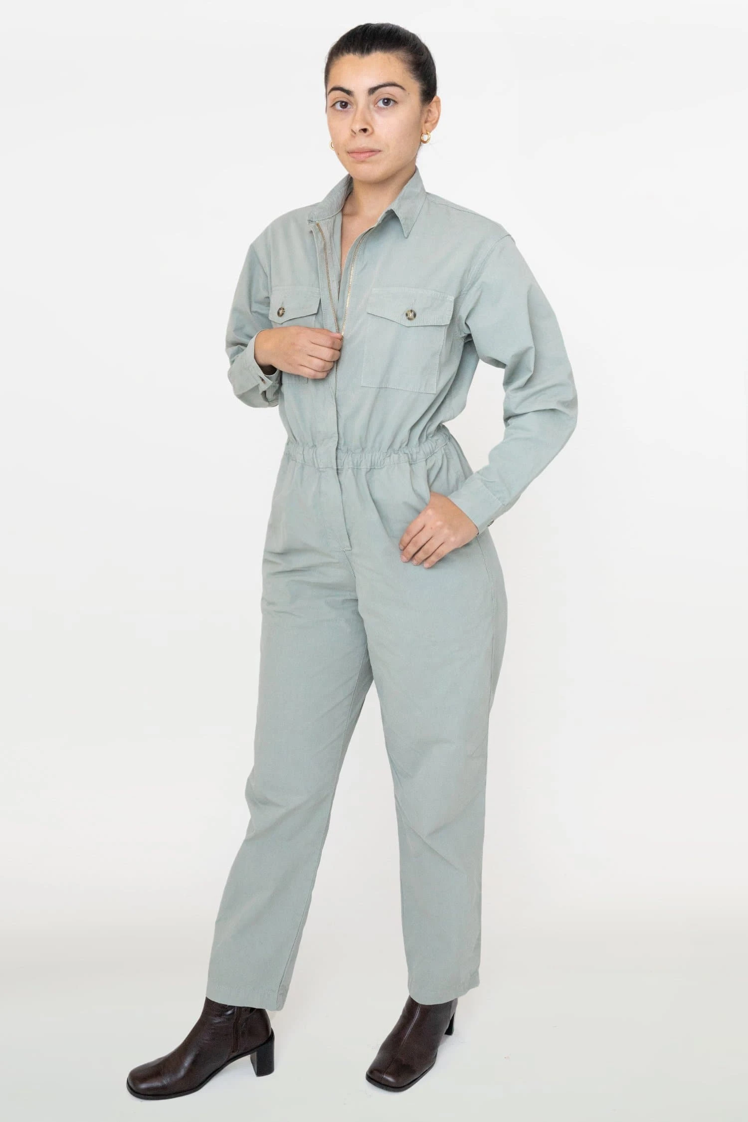 RJC3207GD - Cotton Poplin Utility Jumpsuit 1 RJC3207GD - Cotton Poplin Utility Jumpsuit