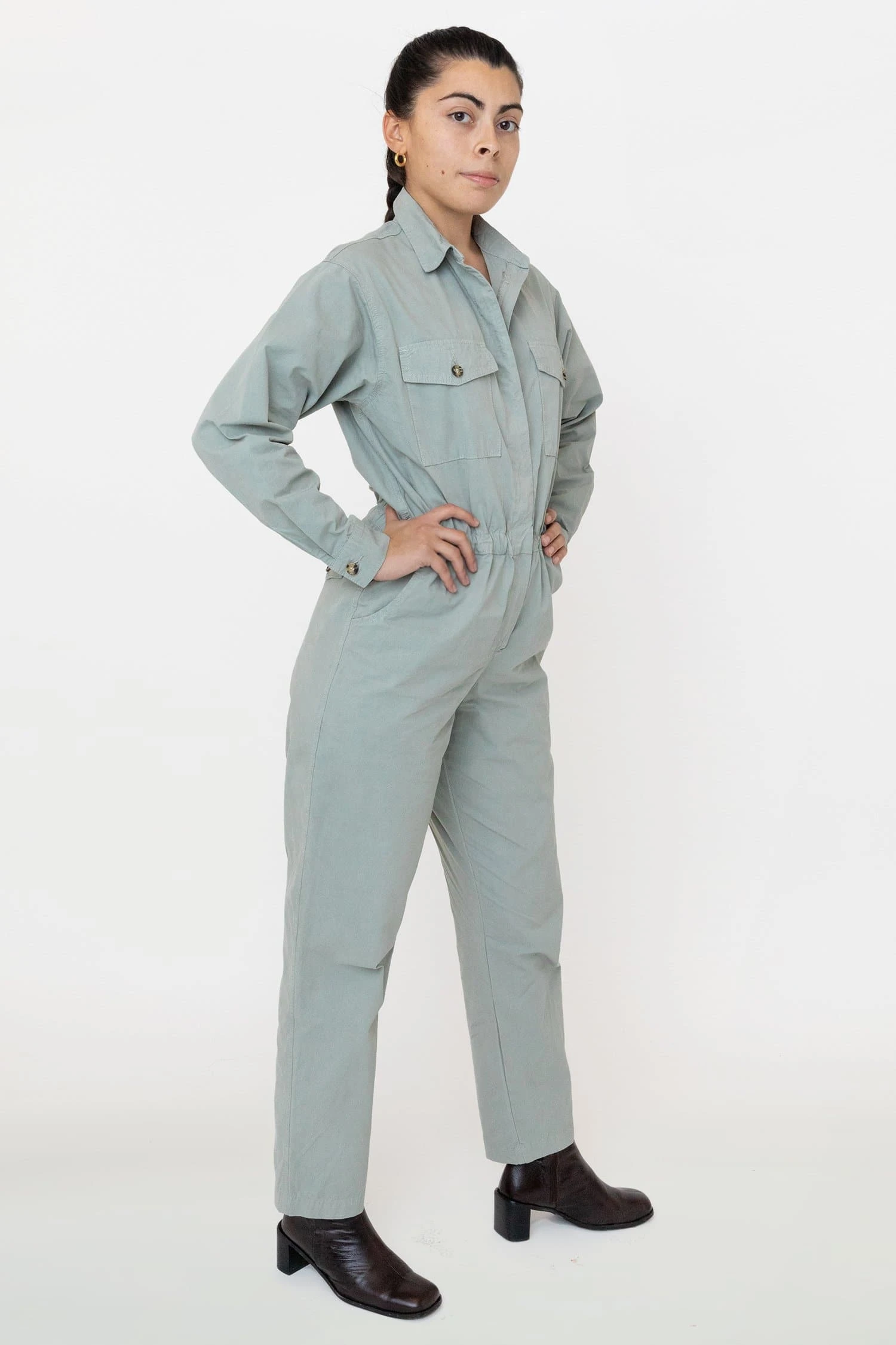 RJC3207GD - Cotton Poplin Utility Jumpsuit 7 RJC3207GD - Cotton Poplin Utility Jumpsuit - Image 7
