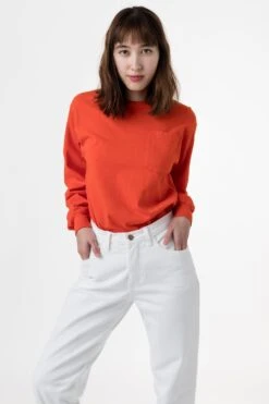 1810GD Unisex - Long Sleeve Garment Dye Pocket T-Shirt -Builtd Store julie1 a1f560f0 fc99 49c4 a4f4 fedacd305ce4