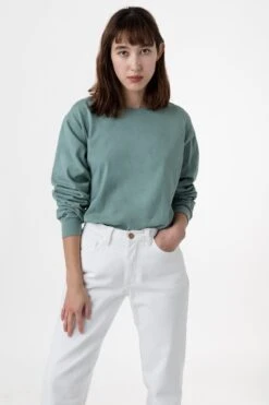 1807GD Unisex - 6.5oz Long Sleeve Garment Dye Crew Neck T-Shirt -Builtd Store julie 1807 14