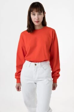 1807GD Unisex - 6.5oz Long Sleeve Garment Dye Crew Neck T-Shirt -Builtd Store julie 1807 19