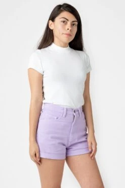 RBDW05GD - Bull Denim Garment Dye Cuff Short -Builtd Store lavender1