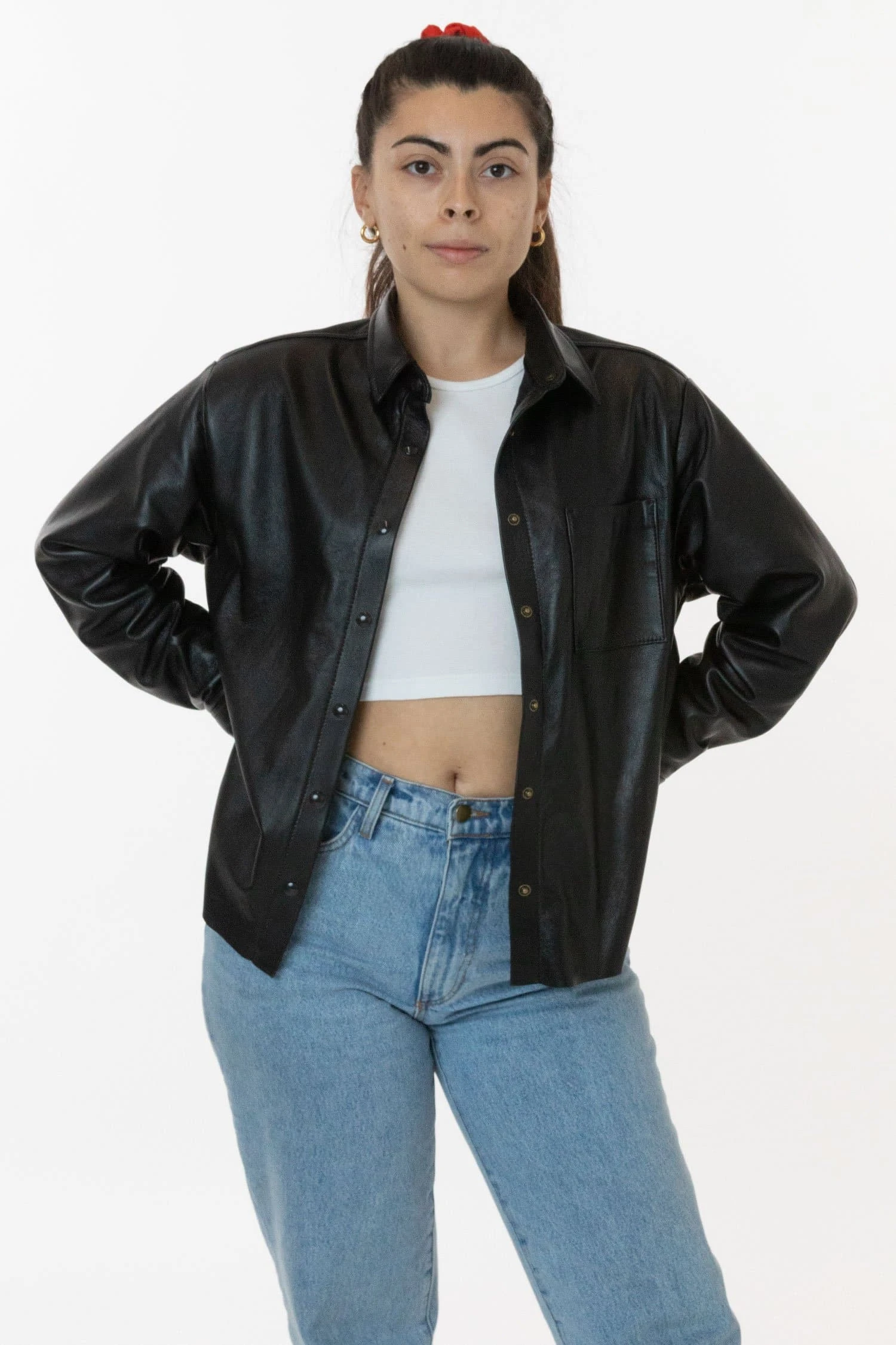 RLH3027 - Leather Button Up 12 RLH3027 - Leather Button Up - Image 12