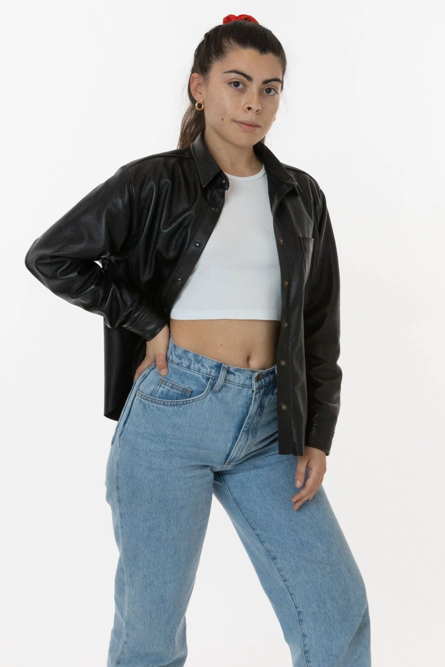 RLH3027 - Leather Button Up 5 RLH3027 - Leather Button Up - Image 5