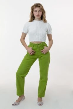 RBDW01GD - Garment Dye Women's Relaxed Fit Bull Denim Jean -Builtd Store lemongrass1