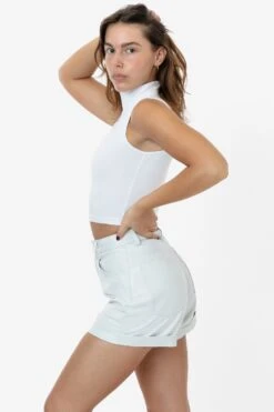 RLH3015 - Leather Cuffed Short -Builtd Store lou white 2S