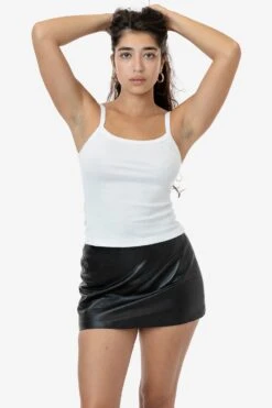 RLH739 - Leather Micro Mini Skort -Builtd Store lskort 8S