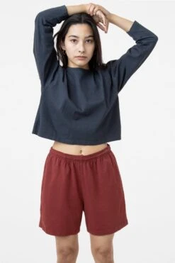 1839GD - Long Sleeve Garment Dye Cropped T-Shirt -Builtd Store nadine dolphin 664e8c78 b55b 49dc af2b 5251bcbe1be4