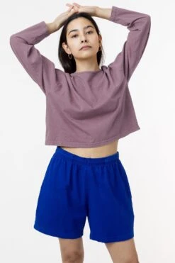 1839GD - Long Sleeve Garment Dye Cropped T-Shirt -Builtd Store nadine mauve a084b862 b43d 42d9 8cd4 e6bdc9984fdf