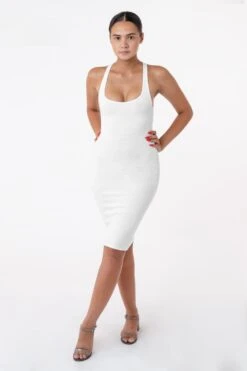3386GD - Heavy 2x1 Rib Racerback Dress -Builtd Store natural full 22