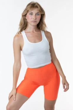 RNT8382 - Nylon Tricot Bike Short -Builtd Store neonorange1