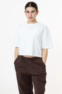 1820GD - Oversized Crop Tee -Builtd Store new white