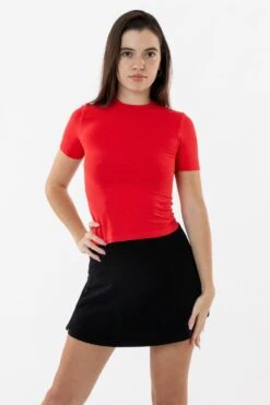 RN378 - Nylon Short Sleeve Crewneck Fitted Tee -Builtd Store nt2