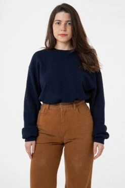 TX407GD Unisex - Long Sleeve Heavy Thermal Crew Neck -Builtd Store nvy fixSTEPH