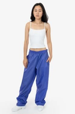 RNF445 Unisex - Lightweight Nylon Taffeta Wide Leg Pant 27 RNF445 Unisex - Lightweight Nylon Taffeta Wide Leg Pant -Builtd Store nylon pant neon purple jenn ASH 1k floor cleaned