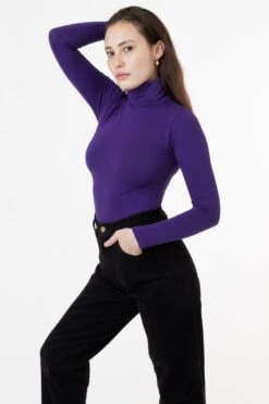 8306GD - Cotton Spandex Garment Dye Turtleneck -Builtd Store purple1darker 7dfefa64 824d 4fc8 bce9 16a51a40a096