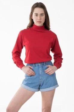 1811GD Unisex - Long Sleeve Garment Dye Turtleneck -Builtd Store rachel darkred