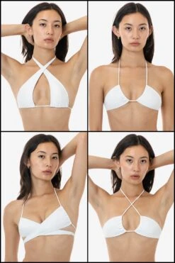 RNT3253P - Printed Halter String Bikini Top -Builtd Store rnt3253 wtw f