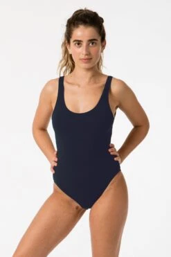 B111CF - Tank Scoop Back Bodysuit -Builtd Store scoopback navy bruna