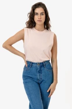 2865GD - Women's Garment Dye Muscle Tank -Builtd Store seashell 1