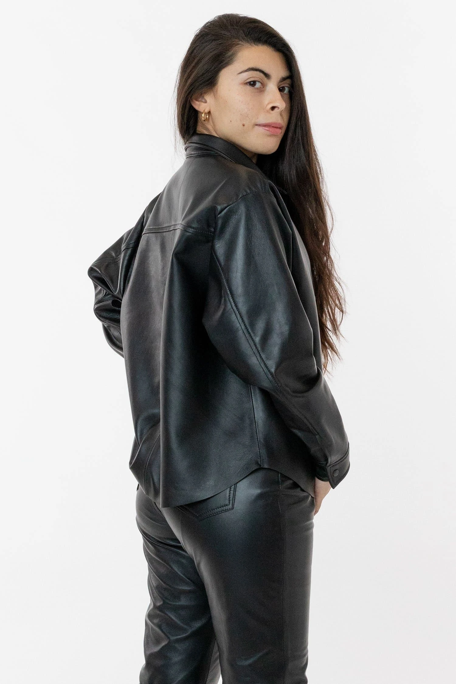 RLH3027 - Leather Button Up 4 RLH3027 - Leather Button Up - Image 4