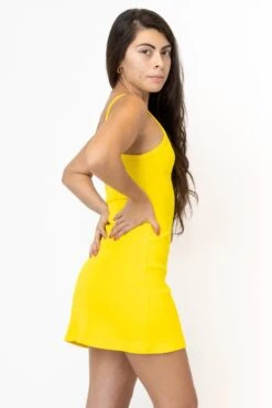 RHR318GD - Heavy Rib Spaghetti Mini Dress 33 RHR318GD - Heavy Rib Spaghetti Mini Dress -Builtd Store thalia sunshine 1