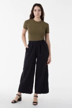 RCT308 - Cotton Twill Wide Pants -Builtd Store tiana offblack1