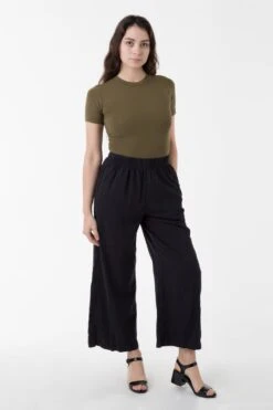 RCT308 - Cotton Twill Wide Pants -Builtd Store tiana offblack2