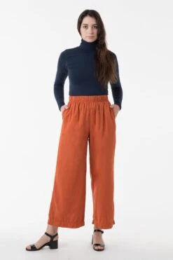 RCT308 - Cotton Twill Wide Pants -Builtd Store tiana orangewood1