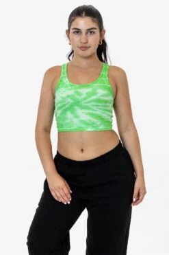 21308TD - Tie Dye 2x1 Crop Tank -Builtd Store tiedye 2 edieF