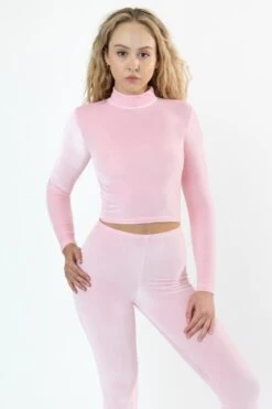 VVT286 - Velvet Fitted Mid-Length Mockneck Top