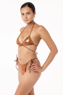 RMH3003 - Shiny Matrix String Bikini Top -Builtd Store top bronze 3