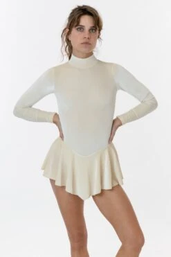 VVT410 - Velvet Long Sleeve Mockneck Skirted Leotard -Builtd Store velvet4 F