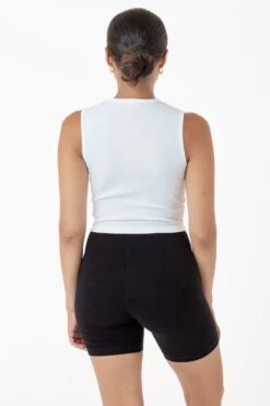 4365 - Baby Rib Sleeveless Crew Neck -Builtd Store white stephanie10