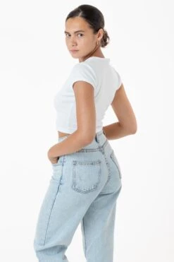 43035 - Cap Sleeve Baby Rib Crop Top -Builtd Store white stephanie14