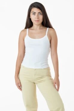 43011 - Baby Rib Spaghetti Tank -Builtd Store white thalia8