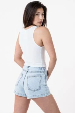 4308 - Baby Rib Crop Tank -Builtd Store whitebackflat