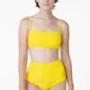 RRS075 - The Ribbed Minimalist Crop Swim Top